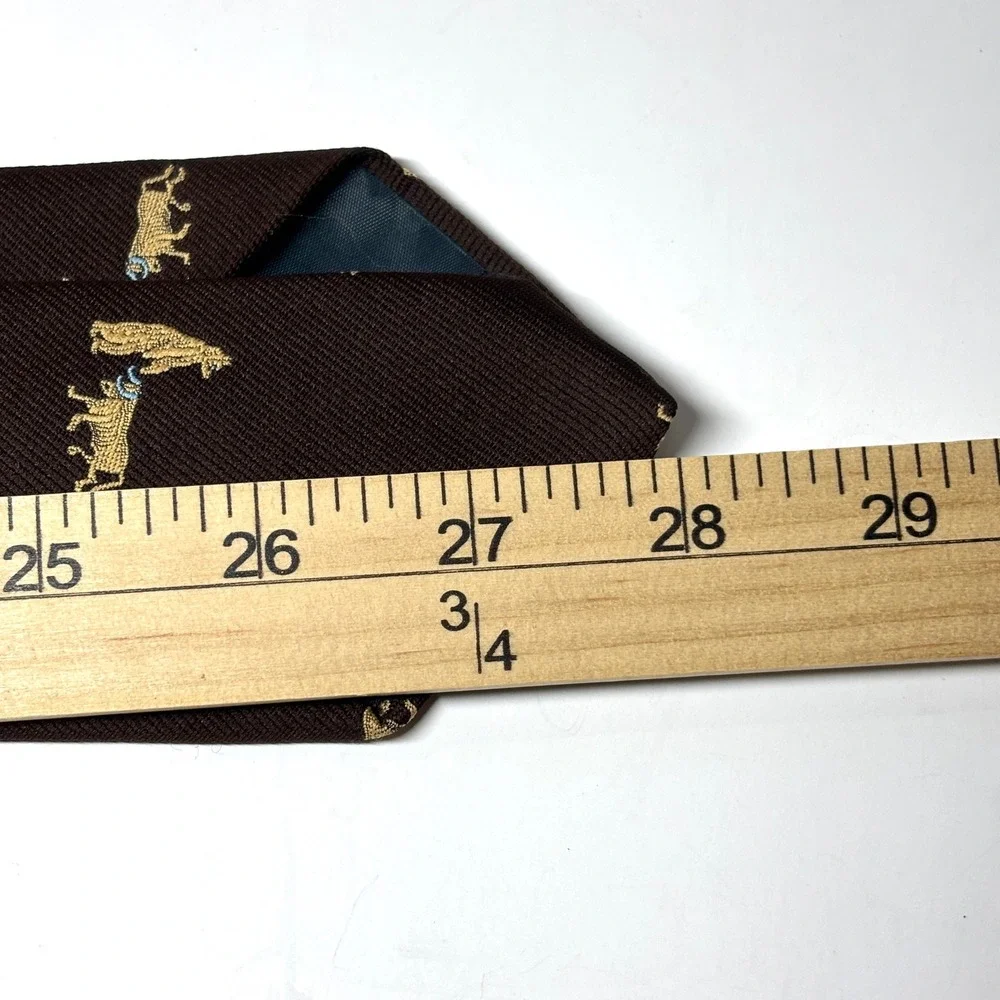 Blue Chip Gifts Necktie Mens OS Brown‎ Bull and Bear Finance Tie Stock Market